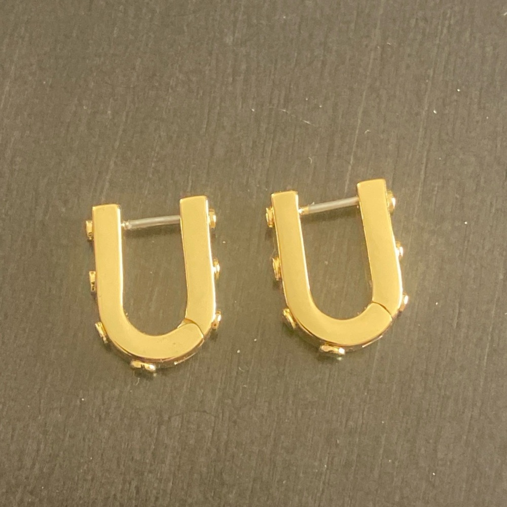 Gorjana Asher Link Huggies 18K Gold Plated Earrings 249-004-G
